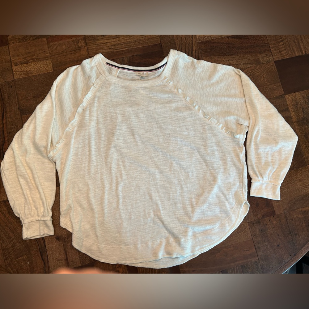 Pilcro Ruffled Raglan Thermal Top Size M - Picture 4 of 4